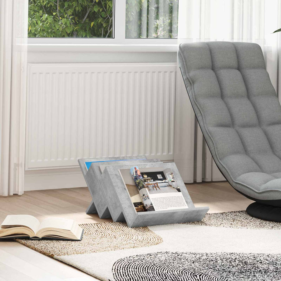 Bijzetkast Met Plank Beton Grijs 57,5 X 40 X 42 Cm Bewerkt Hout 40 x 53 x 28,5 cm Betongrijs