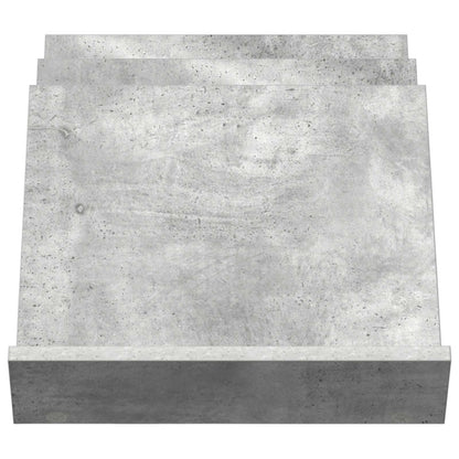 Bijzetkast Met Plank Beton Grijs 57,5 X 40 X 42 Cm Bewerkt Hout 40 x 53 x 28,5 cm Betongrijs