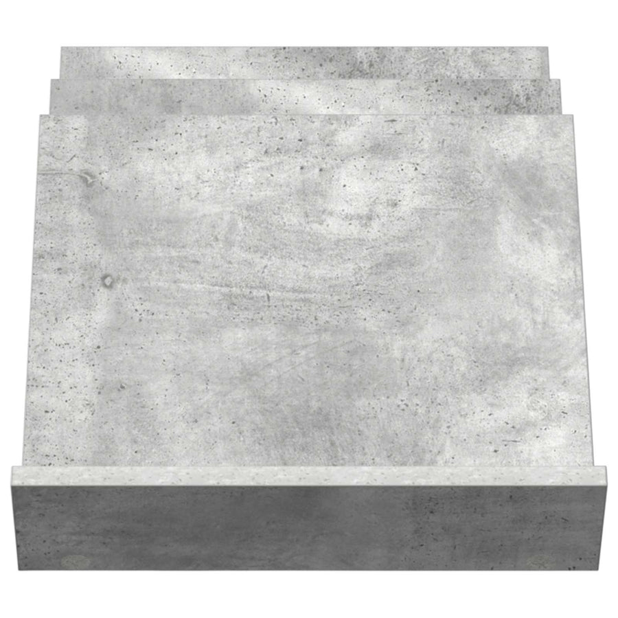 Bijzetkast Met Plank Beton Grijs 57,5 X 40 X 42 Cm Bewerkt Hout 40 x 53 x 28,5 cm Betongrijs