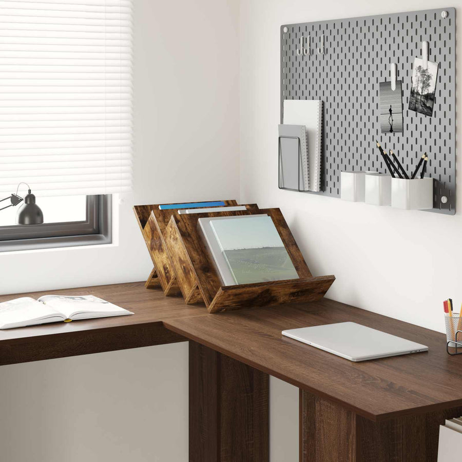 Bijzetkast 57,5 X 40 X 42 Cm Bewerkt Hout 40 x 53 x 28,5 cm Gerookt eiken