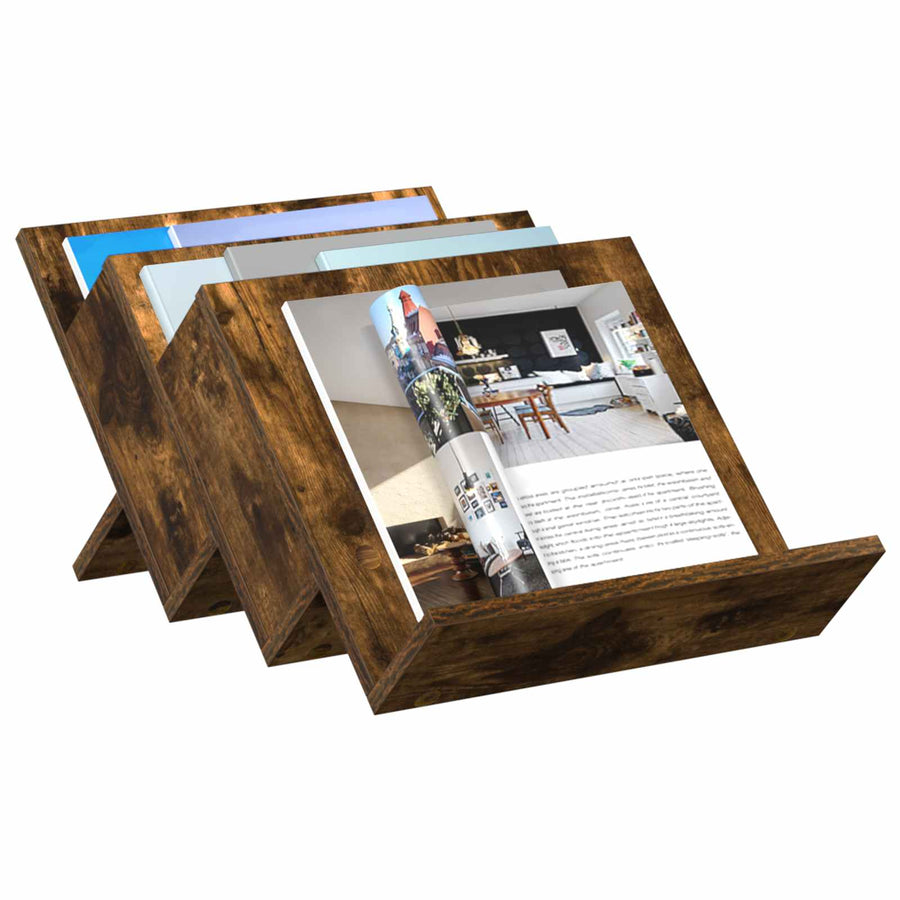 Bijzetkast 57,5 X 40 X 42 Cm Bewerkt Hout 40 x 53 x 28,5 cm Gerookt eiken