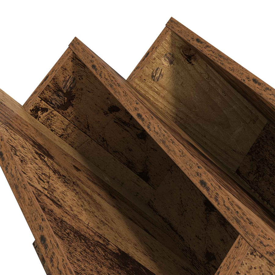 Bijzetkast Met Plank Oudhout 57,5 X 40 X 42 Cm Bewerkt Hout 40 x 53 x 28,5 cm Oud hout