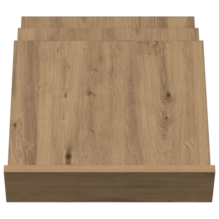 Bijzetkast Artisan Eiken 57,5 X 40 X 42 Cm Bewerkt Hout 40 x 53 x 28,5 cm artisanaal eikenkleurig