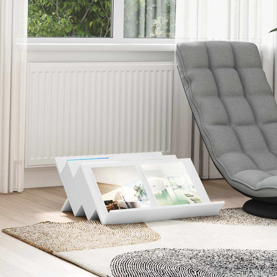 Bijzetkast Met Plank 65 X 57,5 X 42 Cm Bewerkt Hout 65 x 53 x 28,5 cm Wit