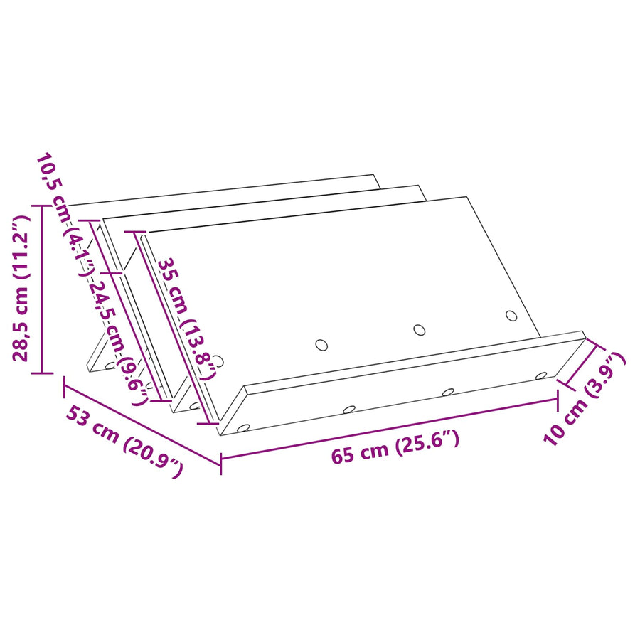 Bijzetkast Met Plank 65 X 57,5 X 42 Cm Bewerkt Hout 65 x 53 x 28,5 cm Wit