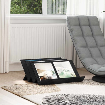 Bijzetkast Met Plank 65 X 57,5 X 42 Cm Bewerkt Hout 65 x 53 x 28,5 cm Zwart eiken