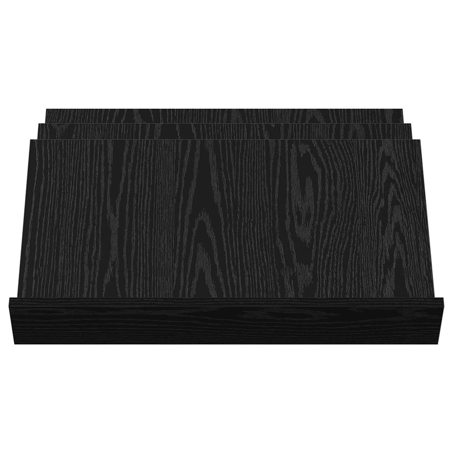 Bijzetkast Met Plank 65 X 57,5 X 42 Cm Bewerkt Hout 65 x 53 x 28,5 cm Zwart eiken