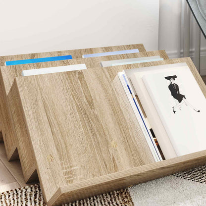 Bijzetkast 65 X 57,5 X 42 Cm Bewerkt Hout 65 x 53 x 28,5 cm Sonoma eiken