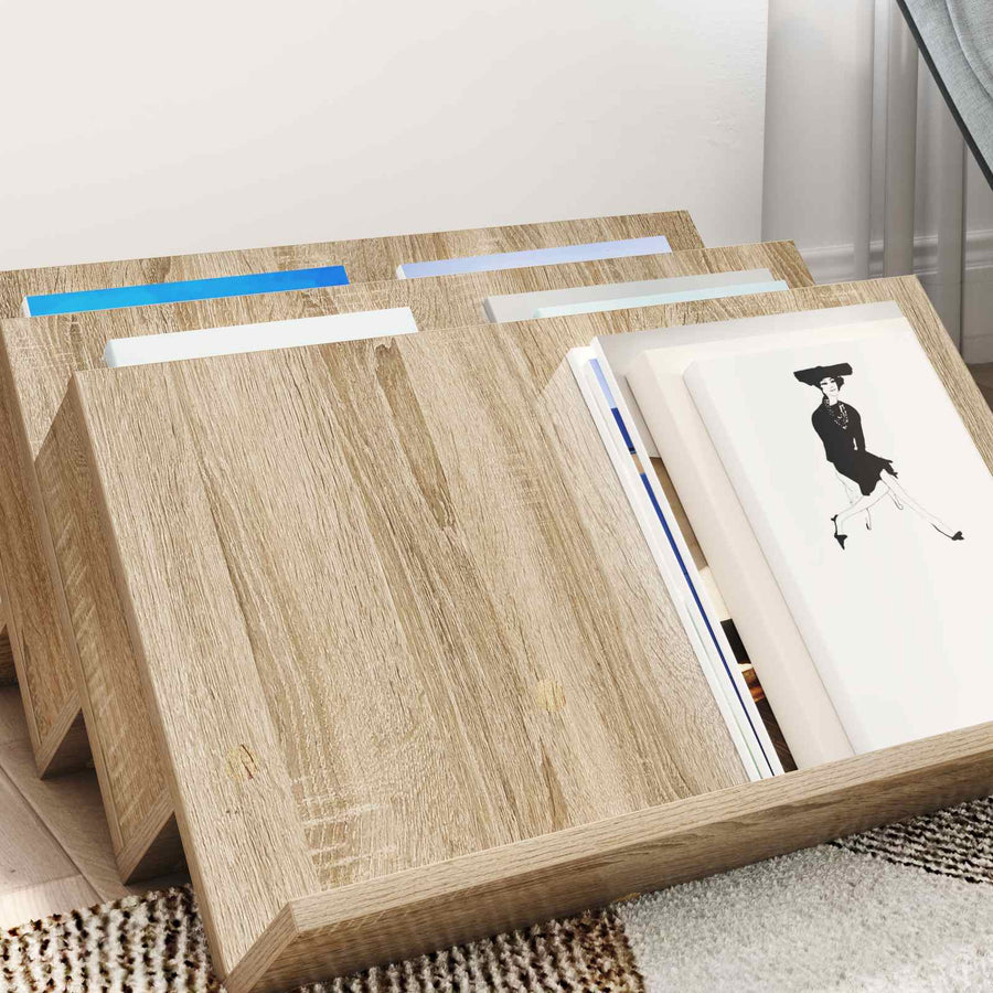 Bijzetkast 65 X 57,5 X 42 Cm Bewerkt Hout 65 x 53 x 28,5 cm Sonoma eiken