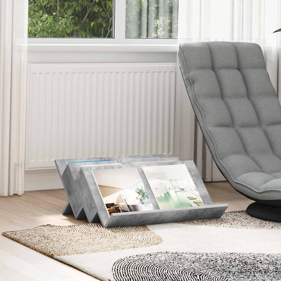 Bijzetkast Met Plank Beton Grijs 65 X 57,5 X 42 Cm Bewerkt Hout 65 x 53 x 28,5 cm Betongrijs