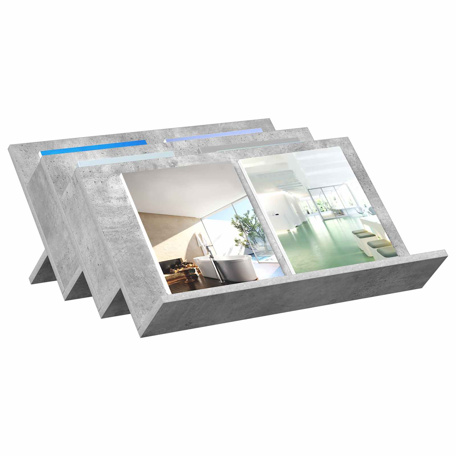 Bijzetkast Met Plank Beton Grijs 65 X 57,5 X 42 Cm Bewerkt Hout 65 x 53 x 28,5 cm Betongrijs