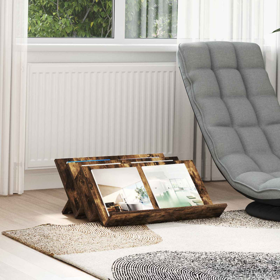 Bijzetkast 65 X 57,5 X 42 Cm Bewerkt Hout 65 x 53 x 28,5 cm Gerookt eiken