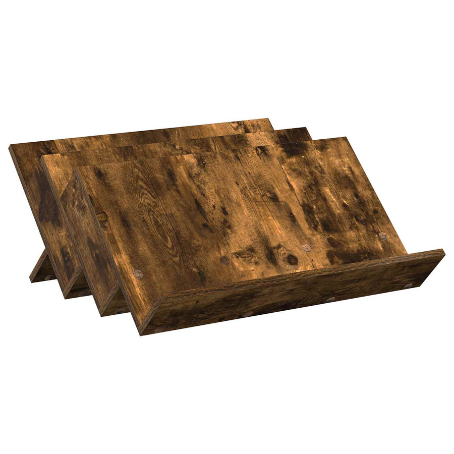 Bijzetkast 65 X 57,5 X 42 Cm Bewerkt Hout 65 x 53 x 28,5 cm Gerookt eiken