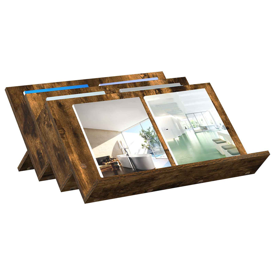 Bijzetkast 65 X 57,5 X 42 Cm Bewerkt Hout 65 x 53 x 28,5 cm Gerookt eiken