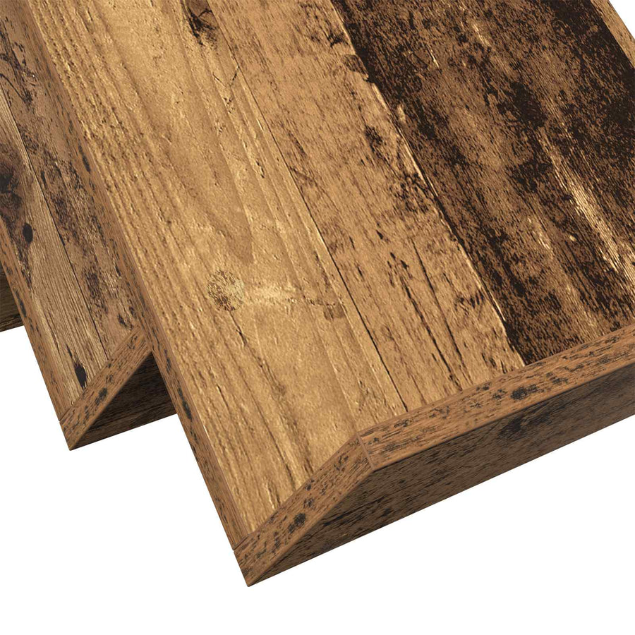 Bijzetkast Met Plank Oudhout 65 X 57,5 X 42 Cm Bewerkt Hout 65 x 53 x 28,5 cm Oud hout