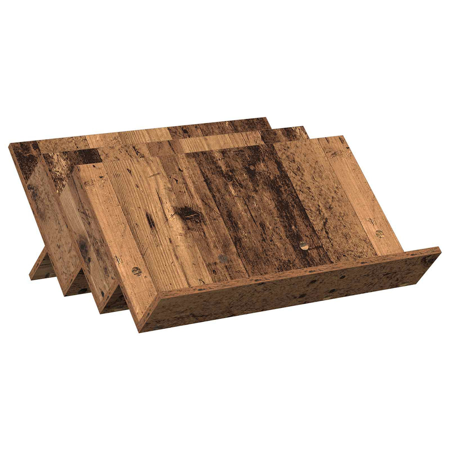 Bijzetkast Met Plank Oudhout 65 X 57,5 X 42 Cm Bewerkt Hout 65 x 53 x 28,5 cm Oud hout