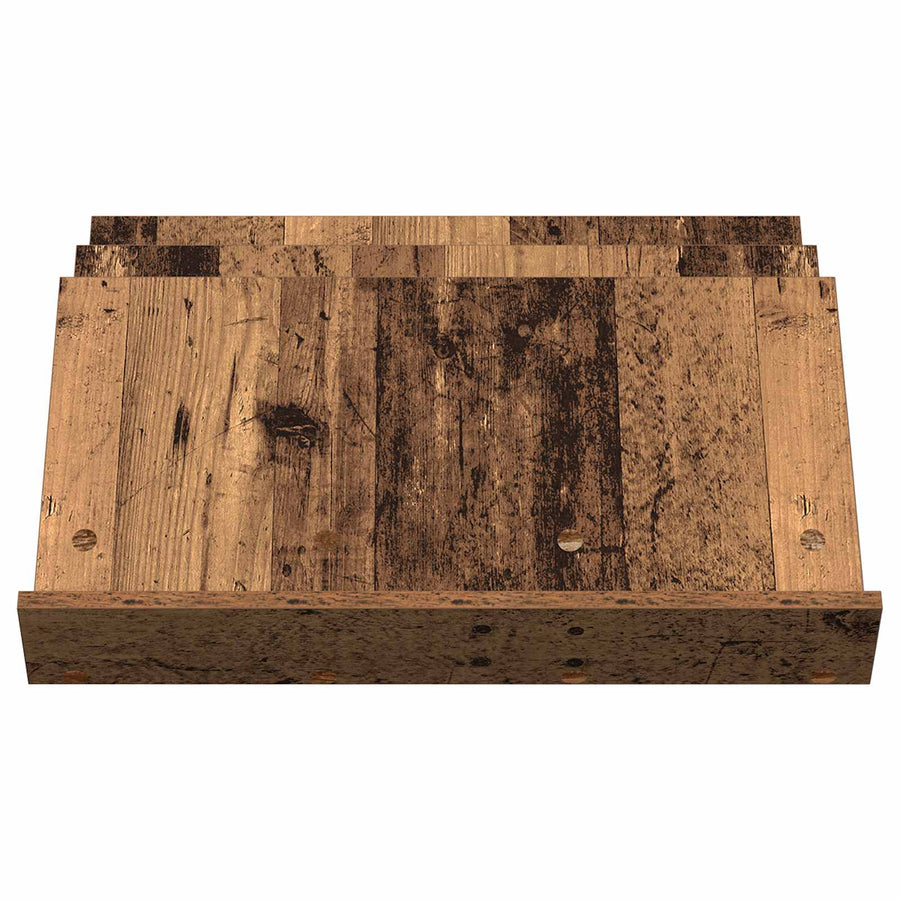 Bijzetkast Met Plank Oudhout 65 X 57,5 X 42 Cm Bewerkt Hout 65 x 53 x 28,5 cm Oud hout