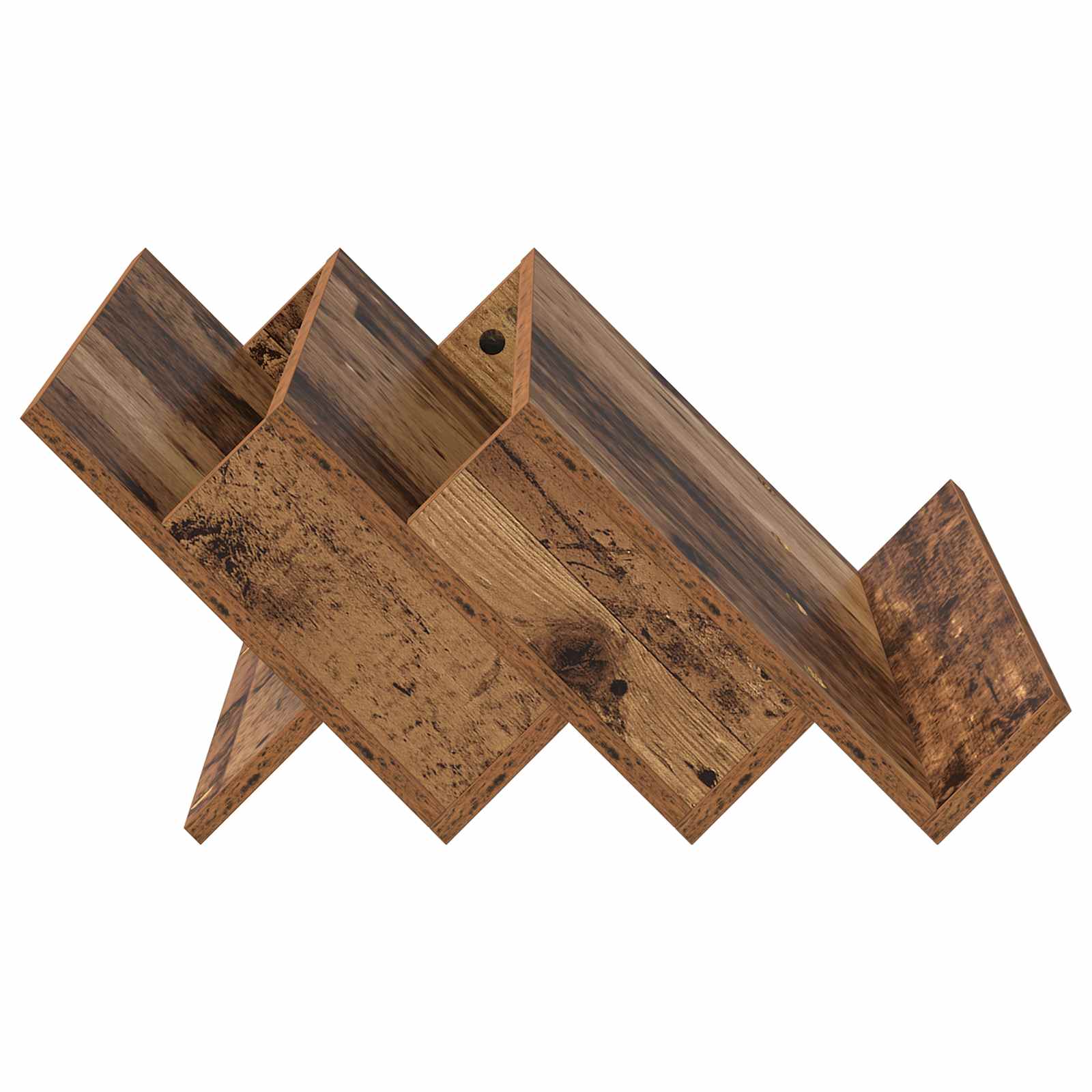 Bijzetkast Met Plank Oudhout 65 X 57,5 X 42 Cm Bewerkt Hout 65 x 53 x 28,5 cm Oud hout