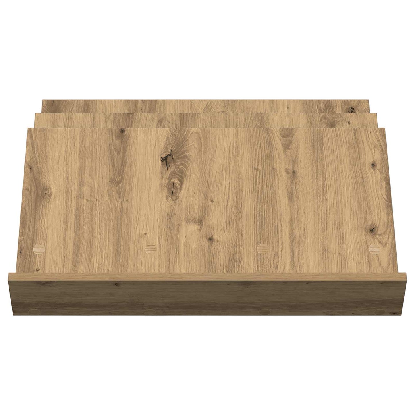 Bijzetkast Artisan Eiken 65 X 57,5 X 42 Cm Bewerkt Hout 65 x 53 x 28,5 cm artisanaal eikenkleurig