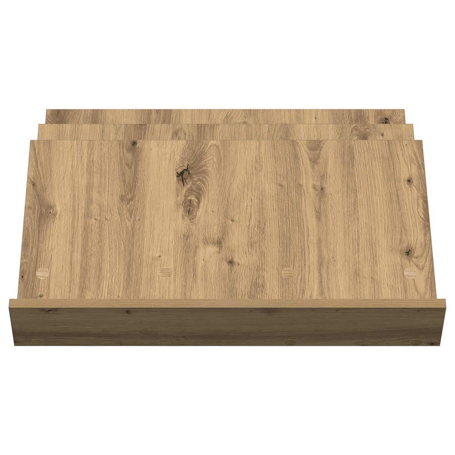 Bijzetkast Artisan Eiken 65 X 57,5 X 42 Cm Bewerkt Hout 65 x 53 x 28,5 cm artisanaal eikenkleurig