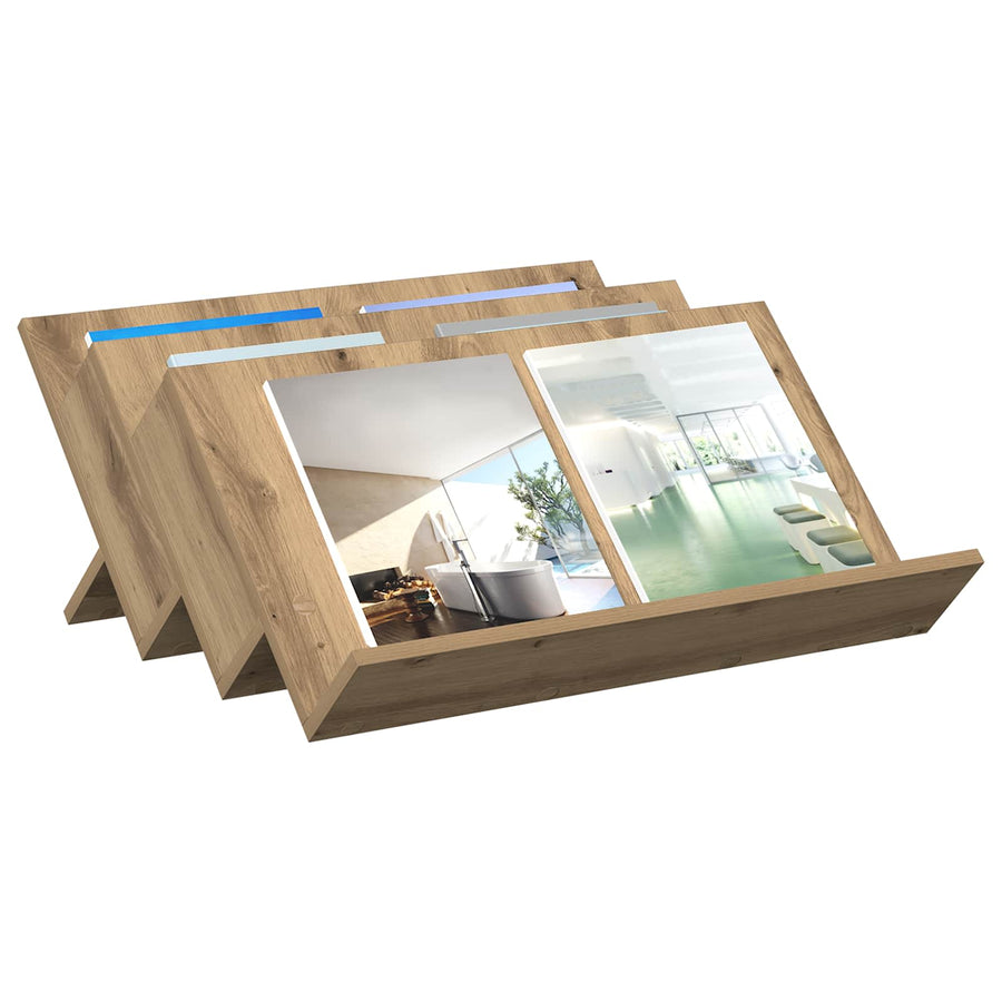Bijzetkast Artisan Eiken 65 X 57,5 X 42 Cm Bewerkt Hout 65 x 53 x 28,5 cm artisanaal eikenkleurig