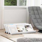 Tijdschriftenrek 90x53x28.5 cm wit bewerkt hout