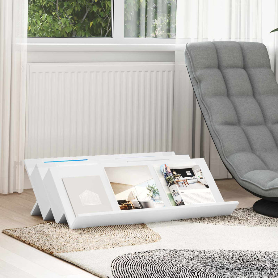 Bijzetkast Met Plank 90 X 57,5 X 42 Cm Bewerkt Hout 90 x 53 x 28,5 cm Wit