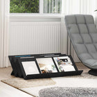 Tijdschriftenrek zwart eiken 90x53x28,5 cm
