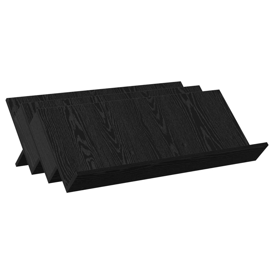 Bijzetkast Met Plank 90 X 57,5 X 42 Cm Bewerkt Hout 90 x 53 x 28,5 cm Zwart eiken