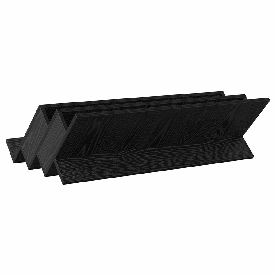 Bijzetkast Met Plank 90 X 57,5 X 42 Cm Bewerkt Hout 90 x 53 x 28,5 cm Zwart eiken