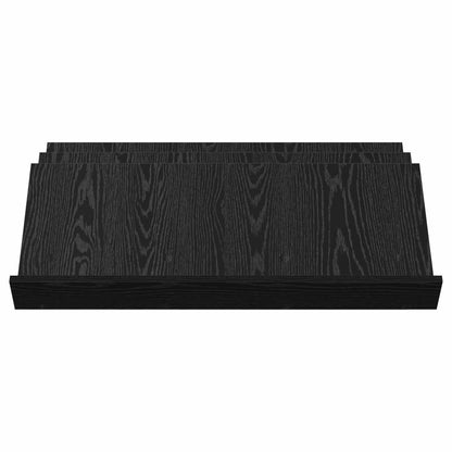 Bijzetkast Met Plank 90 X 57,5 X 42 Cm Bewerkt Hout 90 x 53 x 28,5 cm Zwart eiken