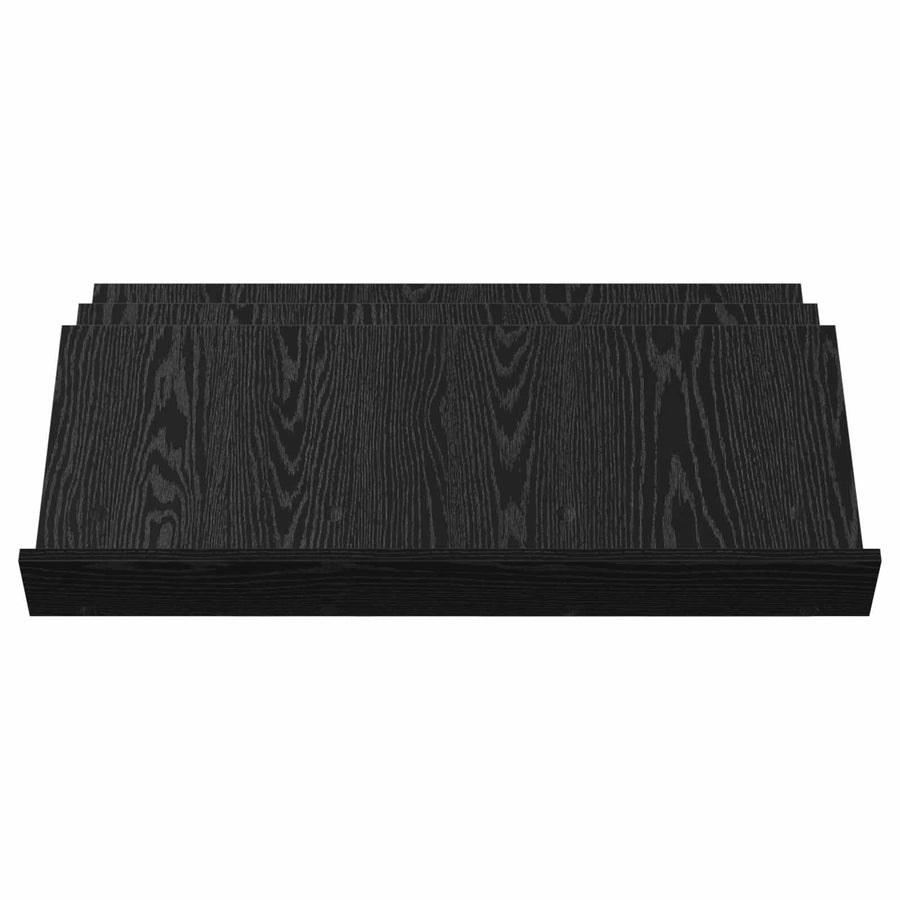 Bijzetkast Met Plank 90 X 57,5 X 42 Cm Bewerkt Hout 90 x 53 x 28,5 cm Zwart eiken