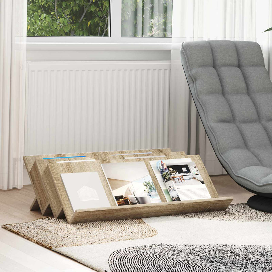 Bijzetkast 90 X 57,5 X 42 Cm Bewerkt Hout 90 x 53 x 28,5 cm Sonoma eiken