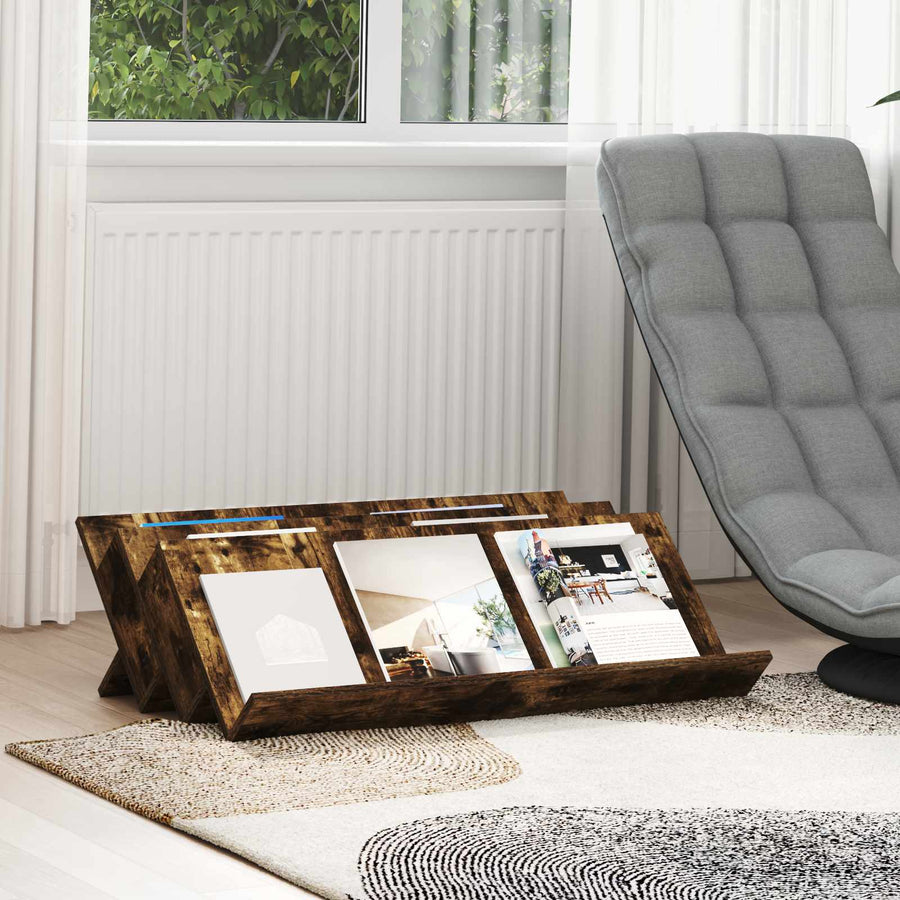 Bijzetkast 90 X 57,5 X 42 Cm Bewerkt Hout 90 x 53 x 28,5 cm Gerookt eiken