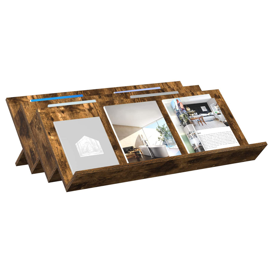 Bijzetkast 90 X 57,5 X 42 Cm Bewerkt Hout 90 x 53 x 28,5 cm Gerookt eiken