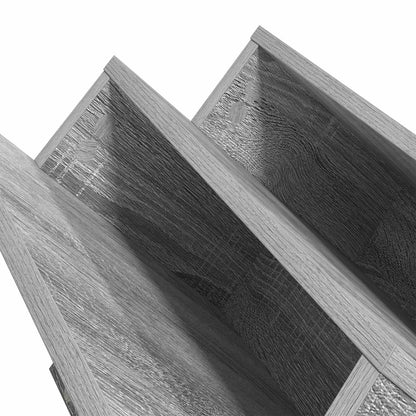Bijzetkast 90 X 57,5 X 42 Cm Bewerkt Hout 90 x 53 x 28,5 cm Grijs sonoma