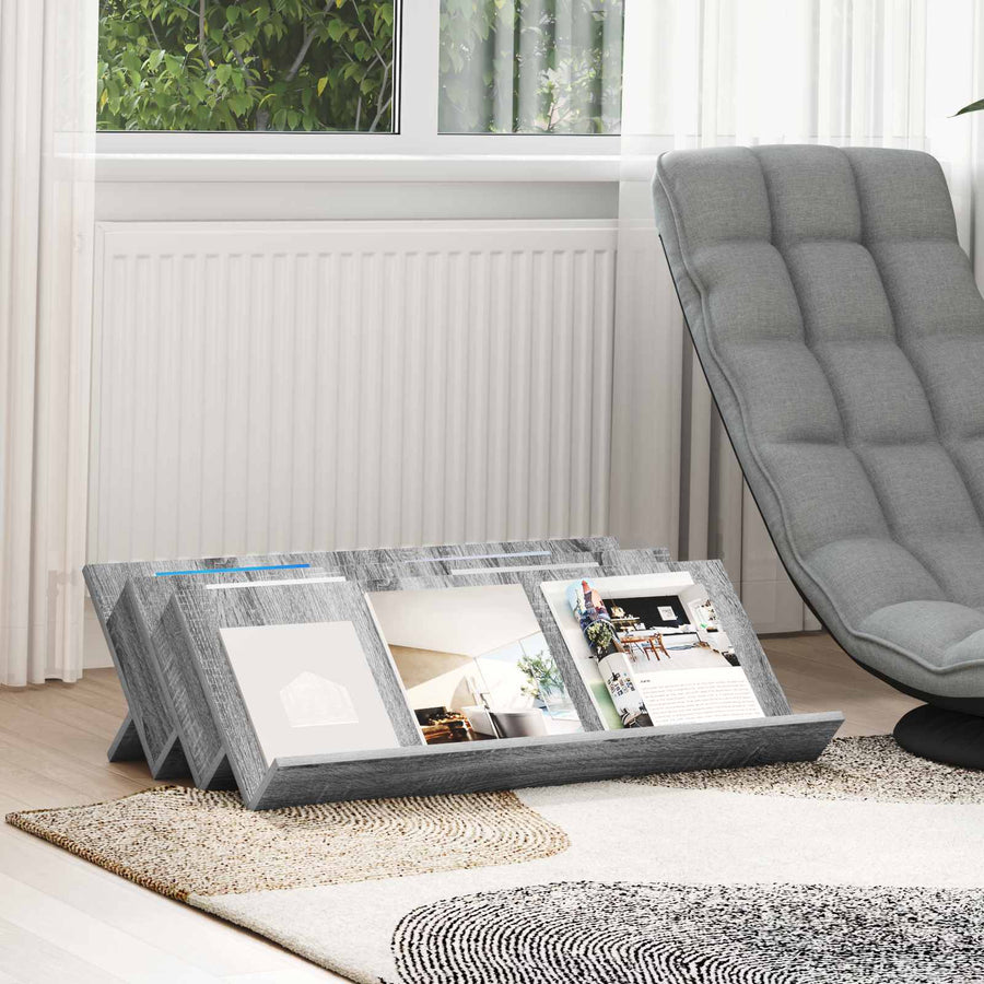 Bijzetkast 90 X 57,5 X 42 Cm Bewerkt Hout 90 x 53 x 28,5 cm Grijs sonoma