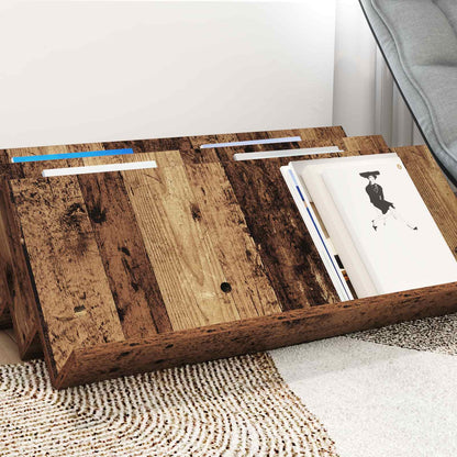 Bijzetkast Met Plank Oudhout 90 X 57,5 X 42 Cm Bewerkt Hout 90 x 53 x 28,5 cm Oud hout