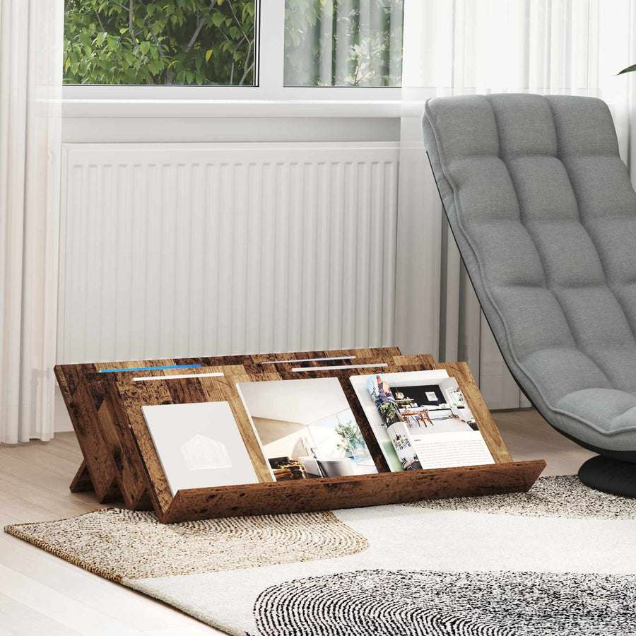Bijzetkast Met Plank Oudhout 90 X 57,5 X 42 Cm Bewerkt Hout 90 x 53 x 28,5 cm Oud hout