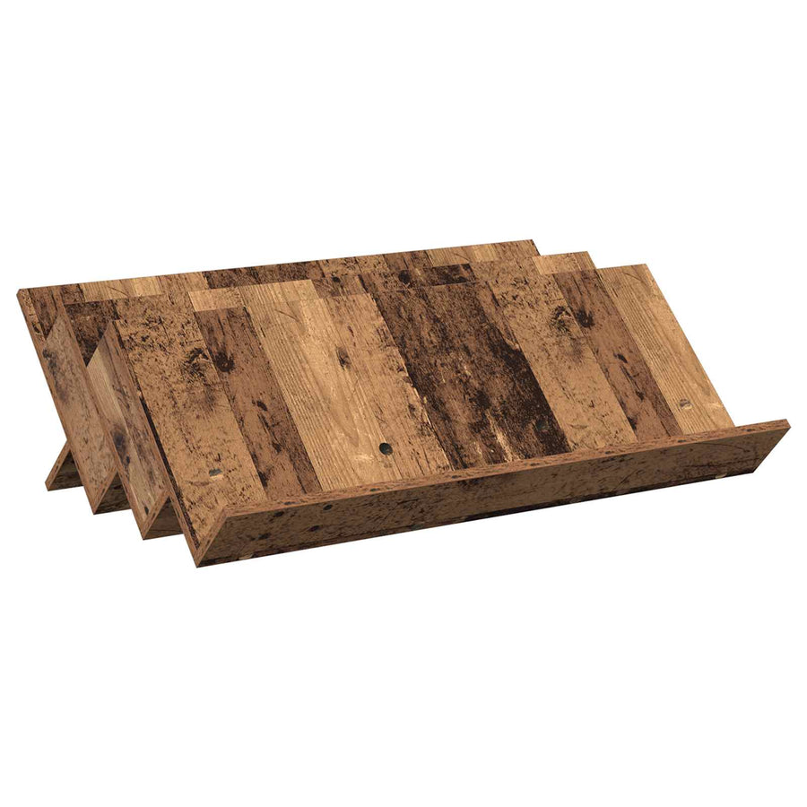 Bijzetkast Met Plank Oudhout 90 X 57,5 X 42 Cm Bewerkt Hout 90 x 53 x 28,5 cm Oud hout