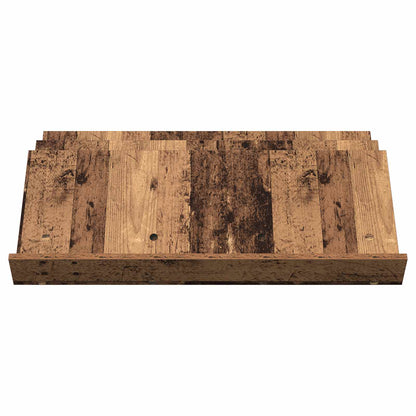 Bijzetkast Met Plank Oudhout 90 X 57,5 X 42 Cm Bewerkt Hout 90 x 53 x 28,5 cm Oud hout