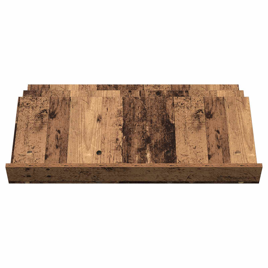 Bijzetkast Met Plank Oudhout 90 X 57,5 X 42 Cm Bewerkt Hout 90 x 53 x 28,5 cm Oud hout