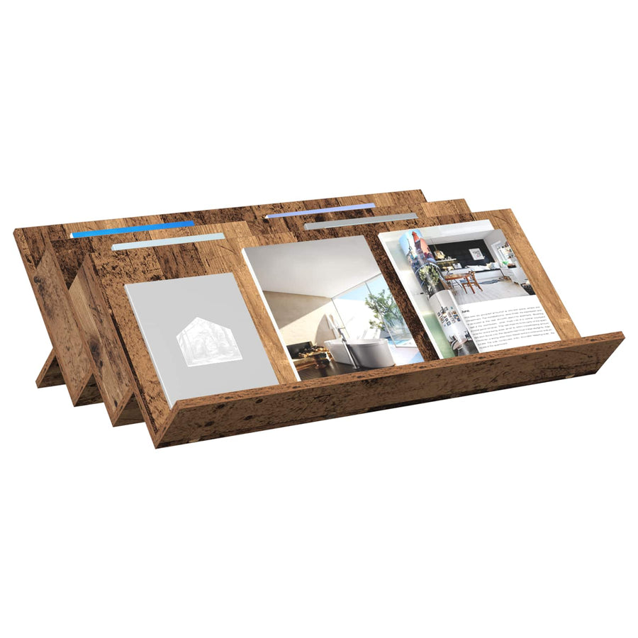 Bijzetkast Met Plank Oudhout 90 X 57,5 X 42 Cm Bewerkt Hout 90 x 53 x 28,5 cm Oud hout