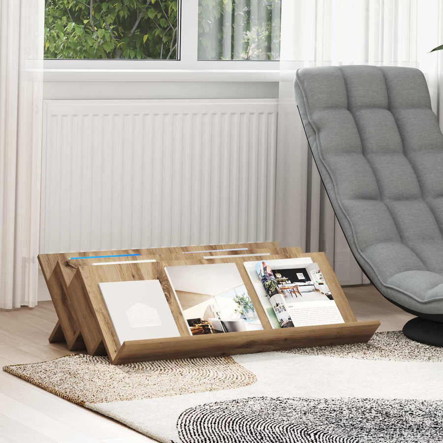 Bijzetkast Artisan Eiken 90 X 57,5 X 42 Cm Bewerkt Hout 90 x 53 x 28,5 cm artisanaal eikenkleurig