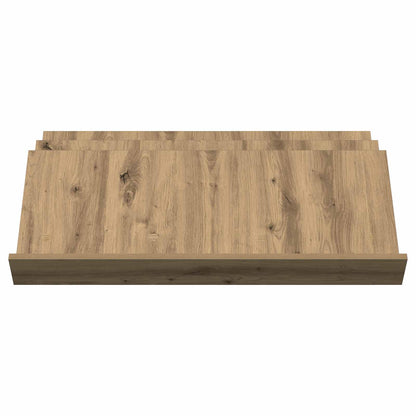Bijzetkast Artisan Eiken 90 X 57,5 X 42 Cm Bewerkt Hout 90 x 53 x 28,5 cm artisanaal eikenkleurig