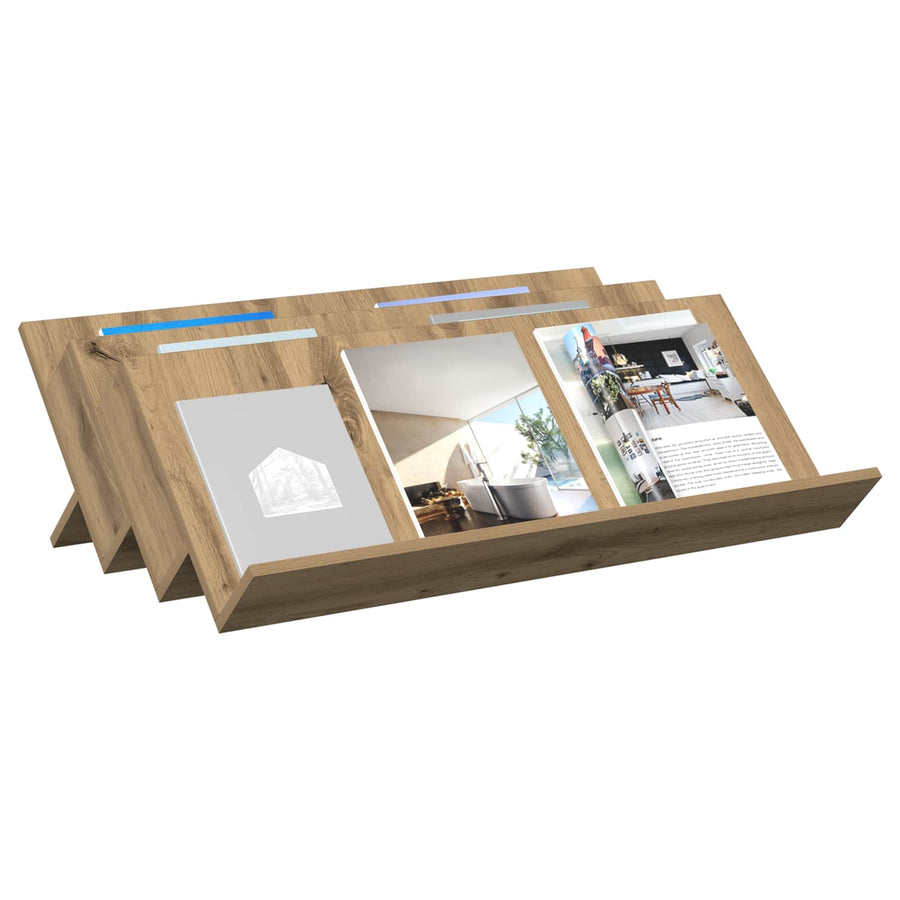 Bijzetkast Artisan Eiken 90 X 57,5 X 42 Cm Bewerkt Hout 90 x 53 x 28,5 cm artisanaal eikenkleurig