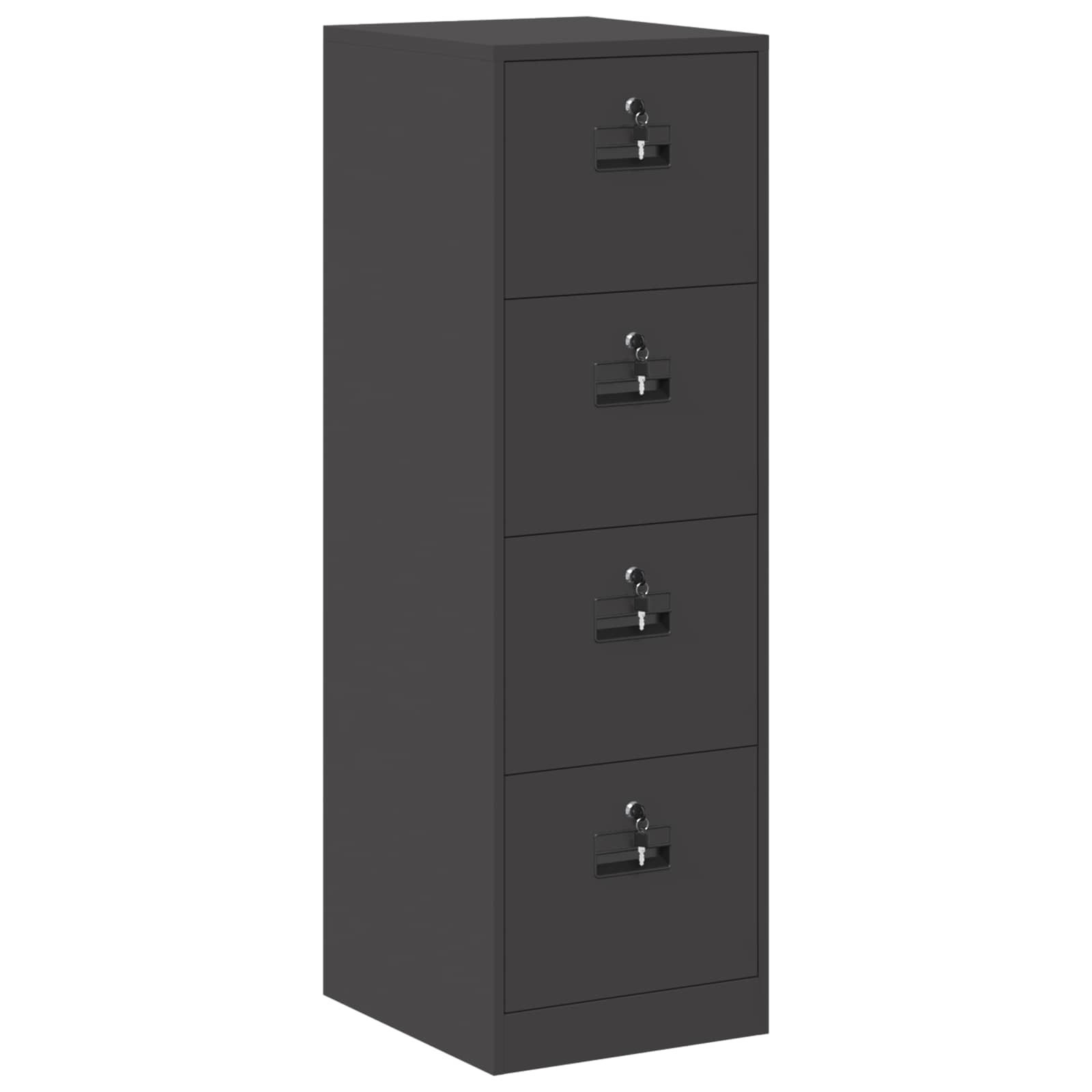 Bestandenkast 2 Pcs 44 X 50 X 106,5 Cm Koudgewalst Staal Zwart