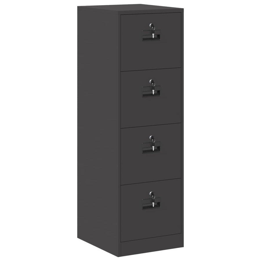 Bestandenkast 2 Pcs 44 X 50 X 106,5 Cm Koudgewalst Staal Zwart