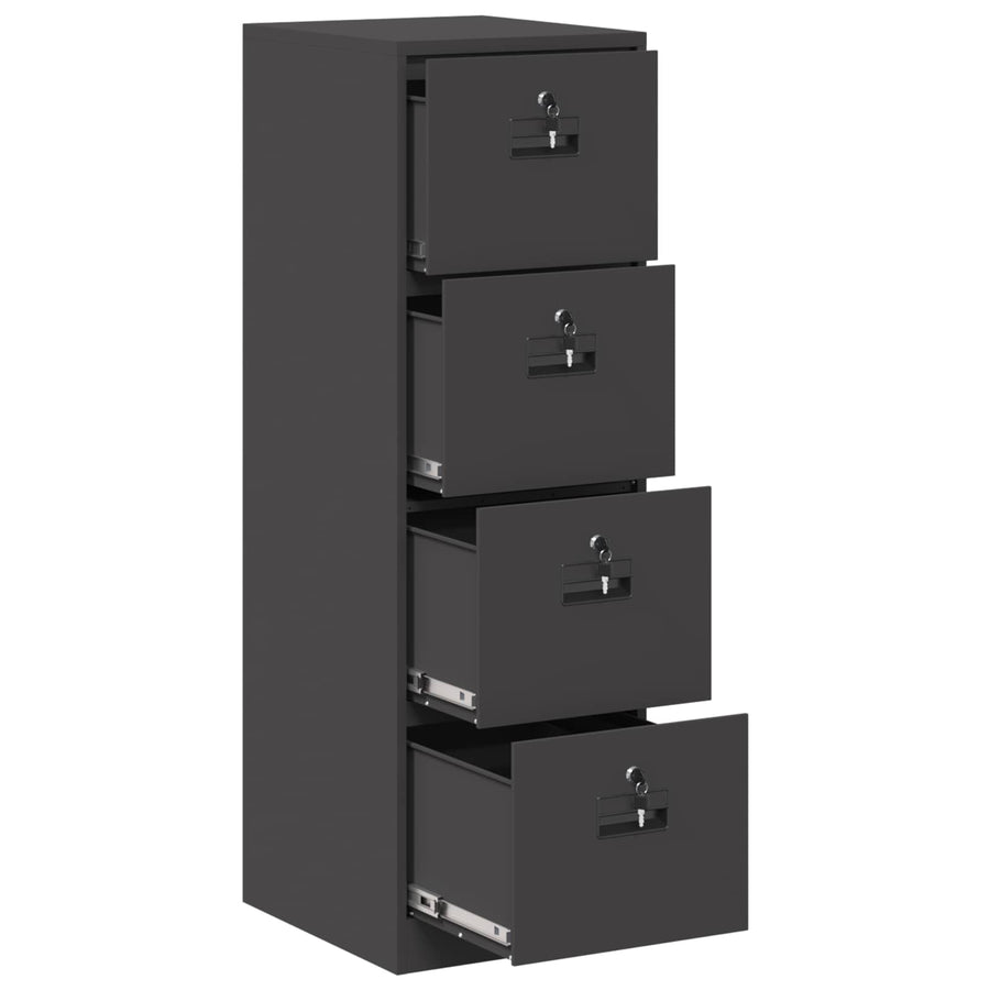 Bestandenkast 2 Pcs 44 X 50 X 106,5 Cm Koudgewalst Staal Zwart