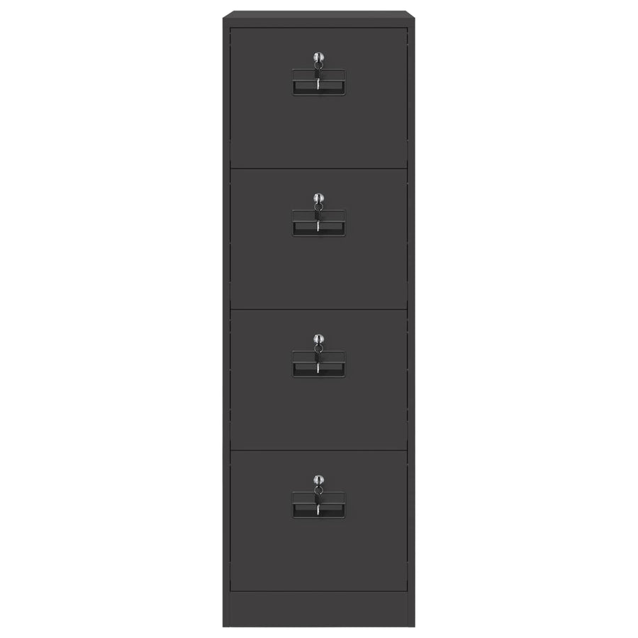 Bestandenkast 2 Pcs 44 X 50 X 106,5 Cm Koudgewalst Staal Zwart